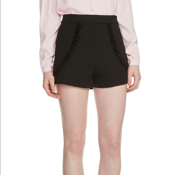 MAJE Inala Ruffle Trim Shorts - Picture 1 of 8